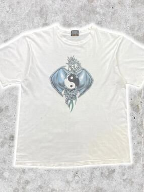 2000's R2 Hardcore Randy River Yin & Yang Dragon Graphic T-Shirt